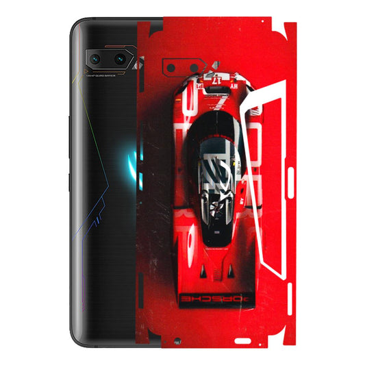 ASUS Phone Skins (All Models) - Red Porsche Car Logo - 3D Embossed Finish (L-315) Asus ROG Phone 2