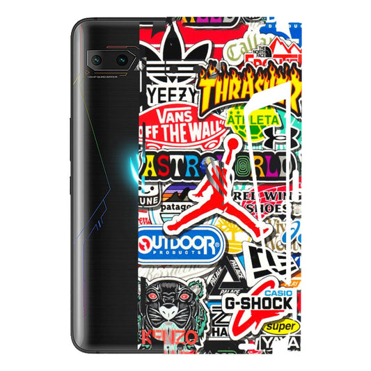 ASUS Phone Skins (All Models) - Multi Brands Sticker Graffiti - 3D Embossed Finish (L-37) Asus ROG Phone 2