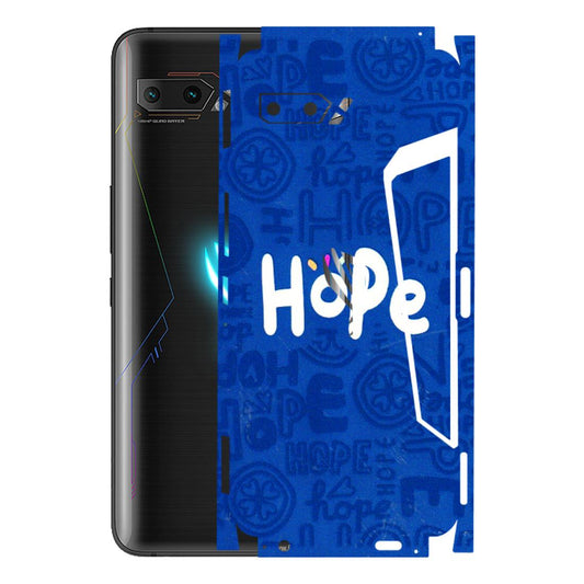 ASUS Phone Skins (All Models) - Hope Doodles Blue - 3D Embossed Finish (L-43) Asus ROG Phone 2