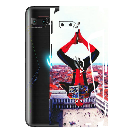ASUS Phone Skins (All Models) - Spiderman Hanging - 3D Embossed Finish (L-53) Asus ROG Phone 2