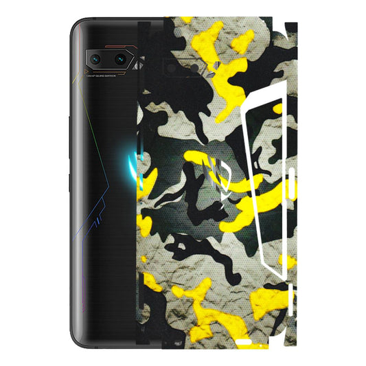 ASUS Phone Skins (All Models) - Yellow Camouflage - 3D Embossed Finish (L-61) Asus ROG Phone 2