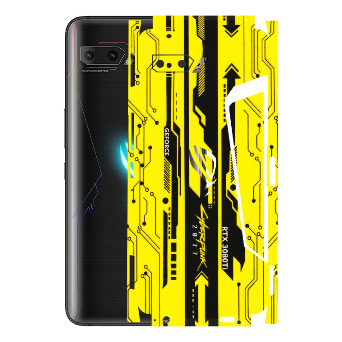 ASUS Phone Skins (All Models) - Yellow Cyberpunk - 3D Embossed Finish (L-93) Asus ROG Phone 2