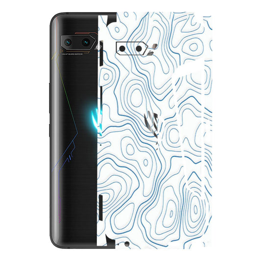 ASUS Phone Skins (All Models) - Blue And White Swirls - Matte Finish (M-139) Asus ROG Phone 2