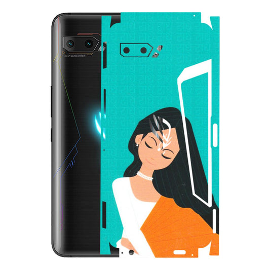 ASUS Phone Skins (All Models) - Radhe Radhe With Hindu Symbol - Matte Finish (M-164) Asus ROG Phone 2