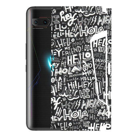 ASUS Phone Skins (All Models) - Hi Hello Doodles - Matte Finish (M-25) Asus ROG Phone 2