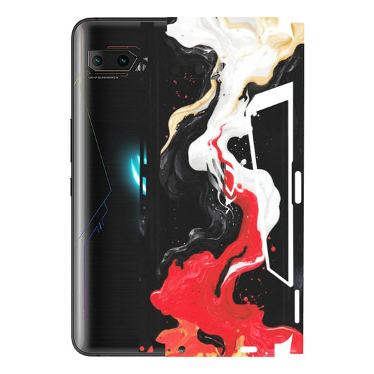 ASUS Phone Skins (All Models) - Black Red White Paint Splash Fusion - Matte Finish (M-56) Asus ROG Phone 2