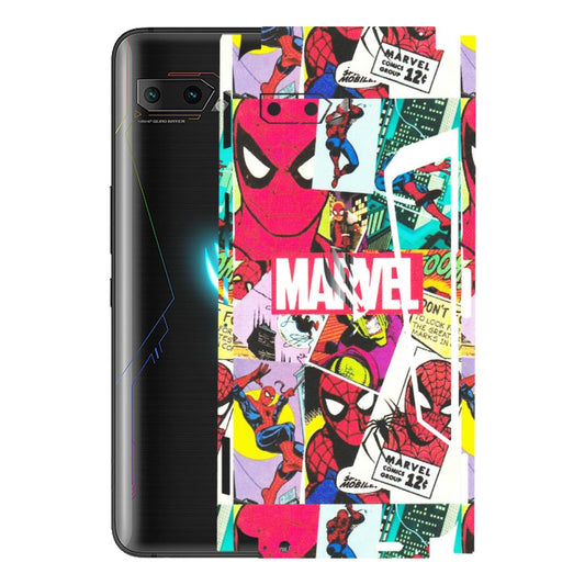 ASUS Phone Skins (All Models) - Marvel Comic Spiderman Grafitti - Matte Finish (M-72) Asus ROG Phone 2