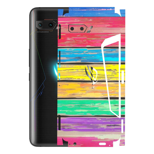 ASUS Phone Skins (All Models) - Multi Colour Wooden Wall - Matte Finish (M-96) Asus ROG Phone 2