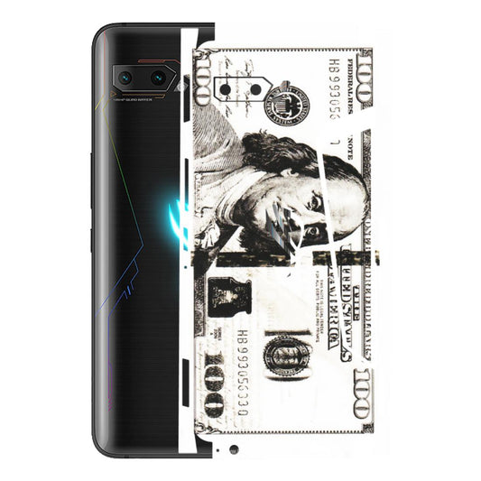 ASUS Phone Skins (All Models) - 100 Dollar Currency - Transparent Finish (T-01) Asus ROG Phone 2
