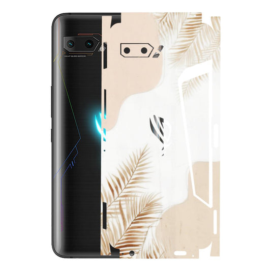 ASUS Phone Skins (All Models) - Gold Petals Abstract - Transparent Finish (T-08) Asus ROG Phone 2