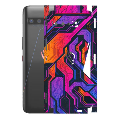ASUS Phone Skins (All Models) - Tech Circuits Futuristic - 3D Embossed Finish (L-07) Asus ROG Phone 3