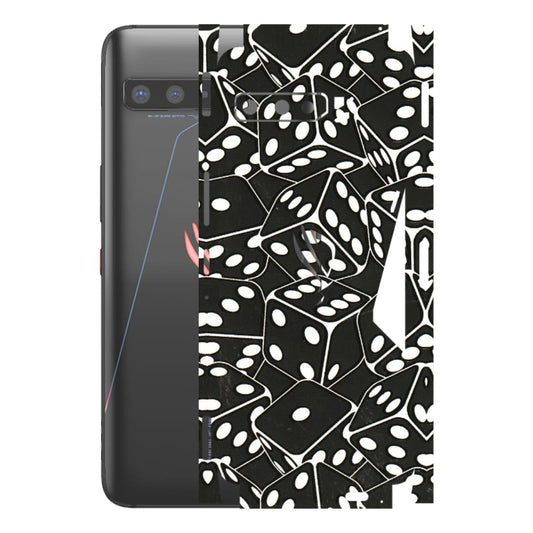 ASUS Phone Skins (All Models) - Big Black Dices - 3D Embossed Finish (L-106) Asus ROG Phone 3