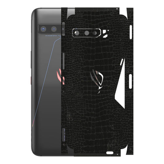 ASUS Phone Skins (All Models) - Snake Leather Black - 3D Embossed Finish (L-107) Asus ROG Phone 3