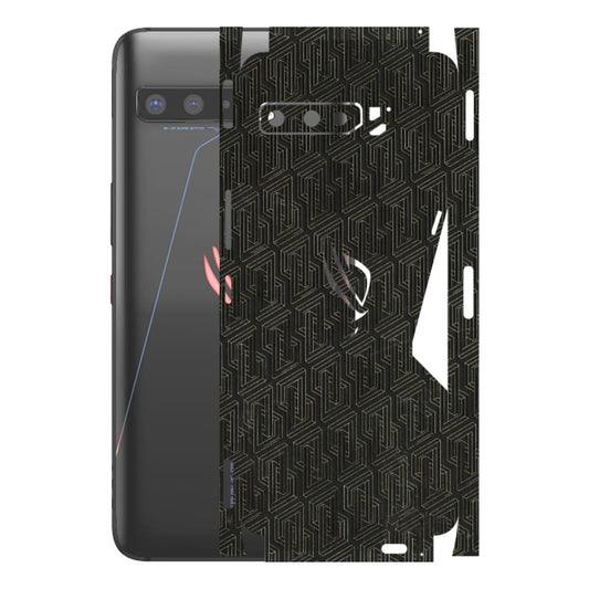 ASUS Phone Skins (All Models) - Black Abstract Pattern - 3D Embossed Finish (L-117) Asus ROG Phone 3