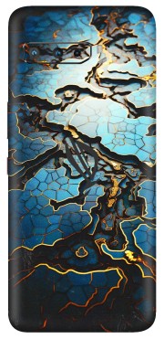 ASUS Phone Skins (All Models) - Blue Gold Abstract - 3D Embossed Finish (L-11) Asus ROG Phone 3