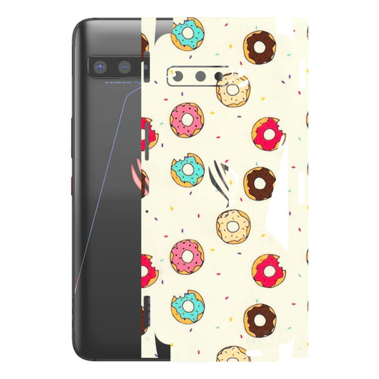 ASUS Phone Skins (All Models) - Mini Donuts Doodle Art - 3D Embossed Finish (L-122) Asus ROG Phone 3