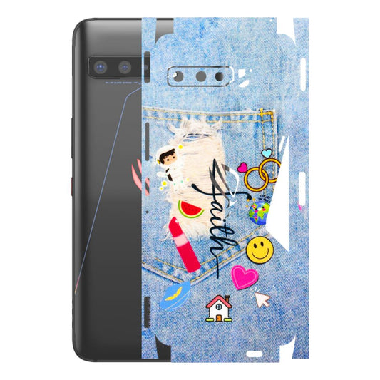 ASUS Phone Skins (All Models) - Denim Jeans Pocket - 3D Embossed Finish (L-134) Asus ROG Phone 3