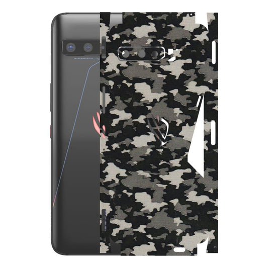 ASUS Phone Skins (All Models) - Black/Grey Camoflaunge - 3D Embossed Finish (L-142) Asus ROG Phone 3