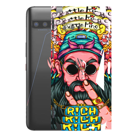 ASUS Phone Skins (All Models) - Battle King Dude Face - 3D Embossed Finish (L-178) Asus ROG Phone 3