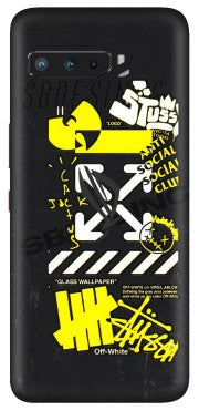 ASUS Phone Skins (All Models) - Anti Social Graffiti - 3D Embossed Finish (L-198) Asus ROG Phone 3