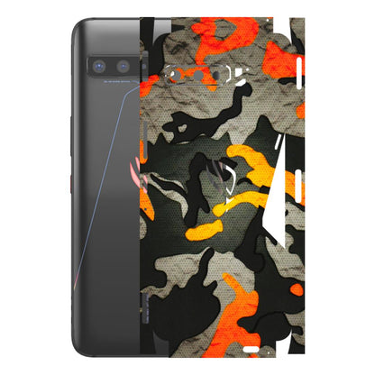 ASUS Phone Skins (All Models) - Orange Camouflage - 3D Embossed Finish (L-204) Asus ROG Phone 3