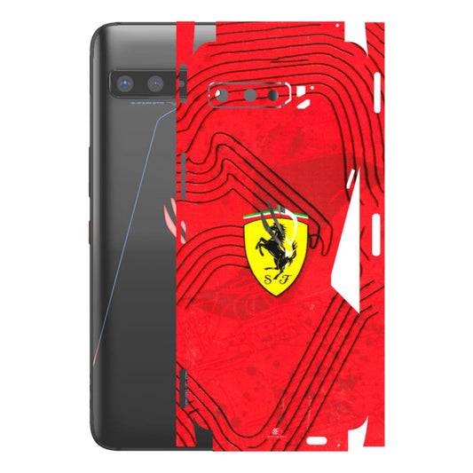 ASUS Phone Skins (All Models) - Red Ferrari Logo Stylish - 3D Embossed Finish (L-238) Asus ROG Phone 3