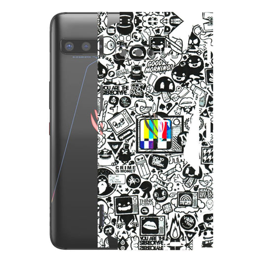 ASUS Phone Skins (All Models) - Doodles Positive Art - 3D Embossed Finish (L-263) Asus ROG Phone 3