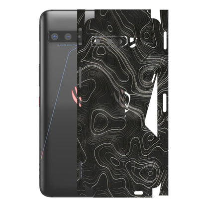 ASUS Phone Skins (All Models) - Abstract White Line Map - 3D Embossed Finish (L-269) Asus ROG Phone 3