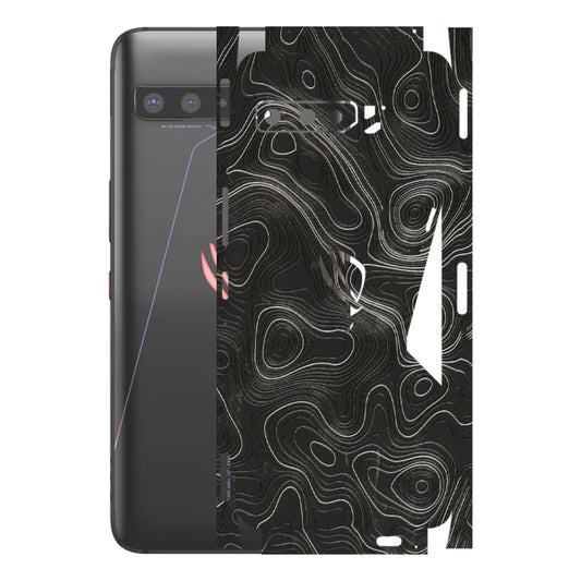 ASUS Phone Skins (All Models) - Abstract White Line Map - 3D Embossed Finish (L-269) Asus ROG Phone 3