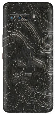 ASUS Phone Skins (All Models) - Abstract White Line Map - 3D Embossed Finish (L-269) Asus ROG Phone 3