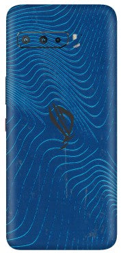 ASUS Phone Skins (All Models) - Abstract Blue Line Map - 3D Embossed Finish (L-272) Asus ROG Phone 3