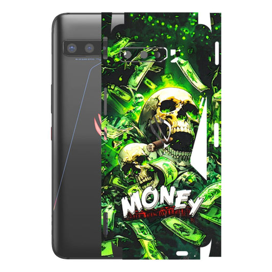 ASUS Phone Skins (All Models) - Skull Money - 3D Embossed Finish (L-303) Asus ROG Phone 3