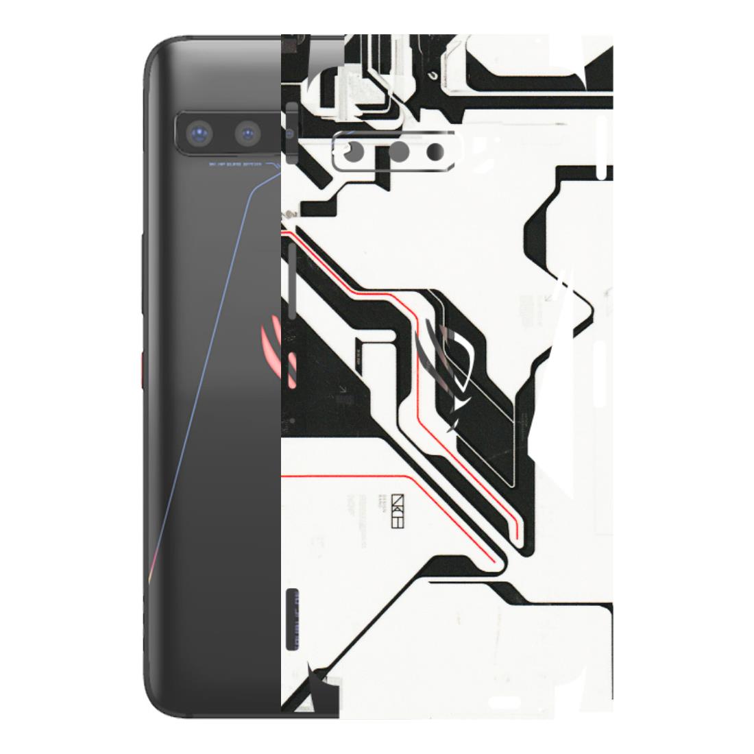 ASUS Phone Skins (All Models) - White Techy Logo - 3D Embossed Finish (L-312) Asus ROG Phone 3