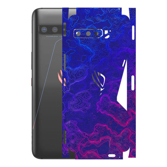 ASUS Phone Skins (All Models) - Purple Ripples Swirl - 3D Embossed Finish (L-314) Asus ROG Phone 3