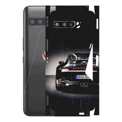 ASUS Phone Skins (All Models) - New Black Porsche GT3 - 3D Embossed Finish (L-327) Asus ROG Phone 3