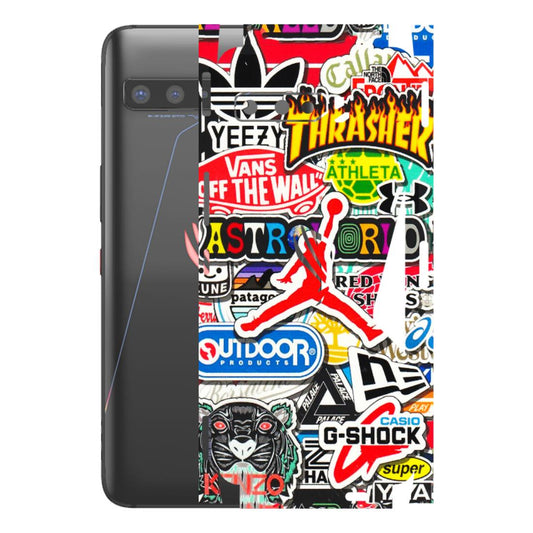 ASUS Phone Skins (All Models) - Multi Brands Sticker Graffiti - 3D Embossed Finish (L-37) Asus ROG Phone 3