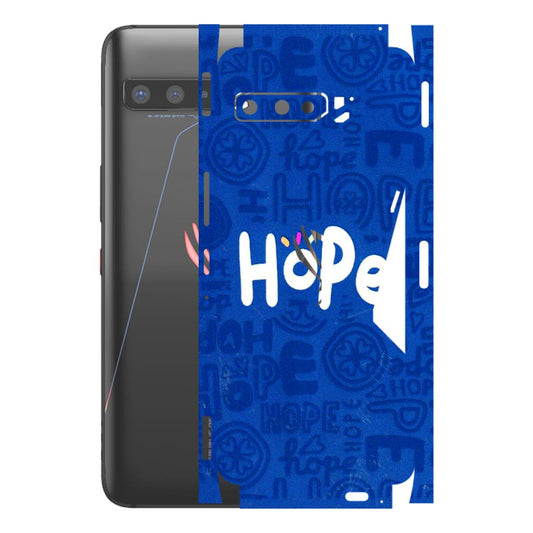 ASUS Phone Skins (All Models) - Hope Doodles Blue - 3D Embossed Finish (L-43) Asus ROG Phone 3