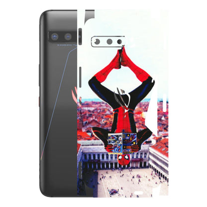 ASUS Phone Skins (All Models) - Spiderman Hanging - 3D Embossed Finish (L-53) Asus ROG Phone 3