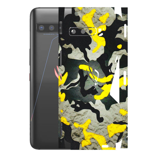 ASUS Phone Skins (All Models) - Yellow Camouflage - 3D Embossed Finish (L-61) Asus ROG Phone 3