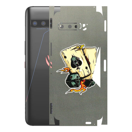 ASUS Phone Skins (All Models) - Grey Cards Of Ace - 3D Embossed Finish (L-77) Asus ROG Phone 3