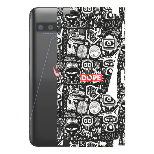 ASUS Phone Skins (All Models) - Dope Stay Classy Black Doodles - Matte Finish (M-126) Asus ROG Phone 3