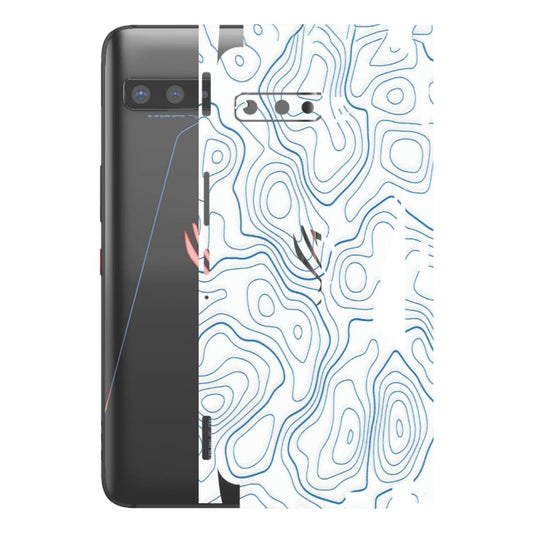 ASUS Phone Skins (All Models) - Blue And White Swirls - Matte Finish (M-139) Asus ROG Phone 3