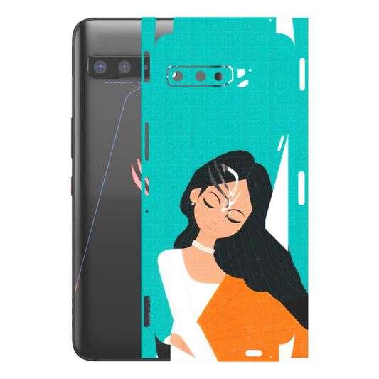 ASUS Phone Skins (All Models) - Radhe Radhe With Hindu Symbol - Matte Finish (M-164) Asus ROG Phone 3