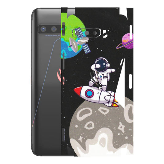 ASUS Phone Skins (All Models) - Astronaut Vibing Toon Running - Matte Finish (M-39) Asus ROG Phone 3