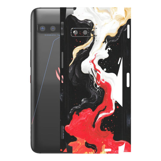 ASUS Phone Skins (All Models) - Black Red White Paint Splash Fusion - Matte Finish (M-56) Asus ROG Phone 3