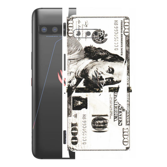 ASUS Phone Skins (All Models) - 100 Dollar Currency - Transparent Finish (T-01) Asus ROG Phone 3