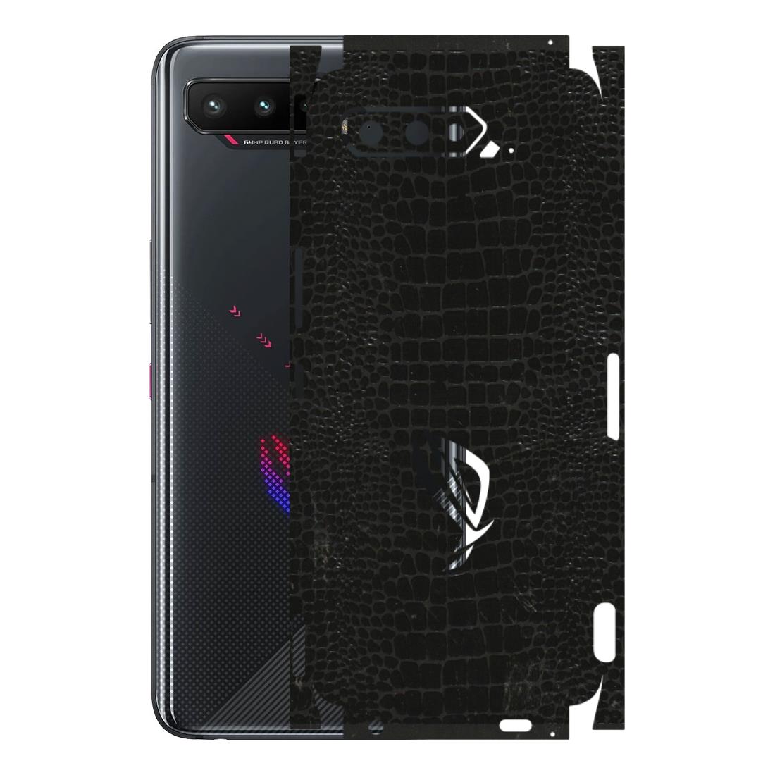 ASUS Phone Skins (All Models) - Snake Leather Black - 3D Embossed Finish (L-107) Asus ROG Phone 5