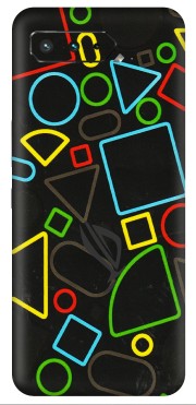 ASUS Phone Skins (All Models) - Black Shapes - 3D Embossed Finish (L-131) Asus ROG Phone 5