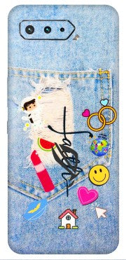 ASUS Phone Skins (All Models) - Denim Jeans Pocket - 3D Embossed Finish (L-134) Asus ROG Phone 5