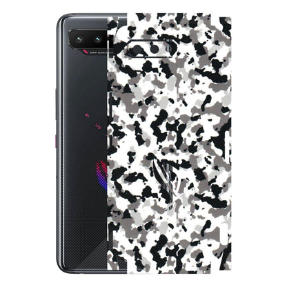 ASUS Phone Skins (All Models) - White Black Camouflage - 3D Embossed Finish (L-18) Asus ROG Phone 5